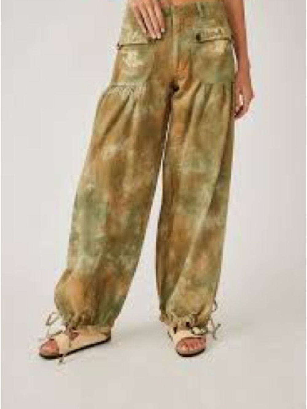 We The Free Olive Wide-Leg Cargo Pants